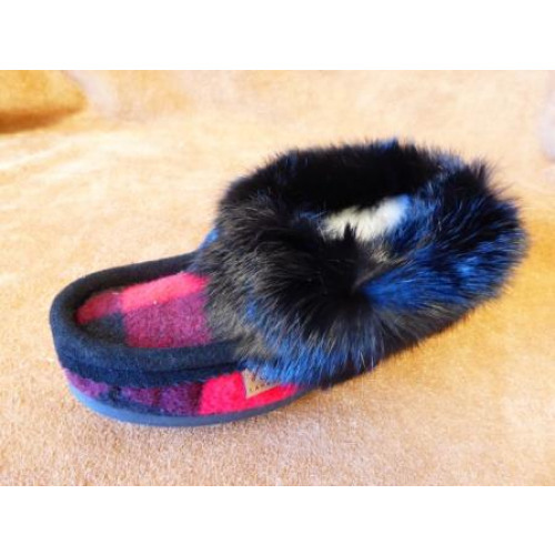 red plaid moccasins