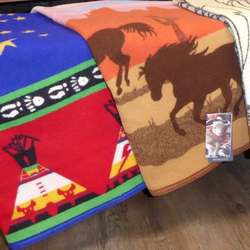 Pendleton Baby Blanket-Wild Horses 32”x44” 