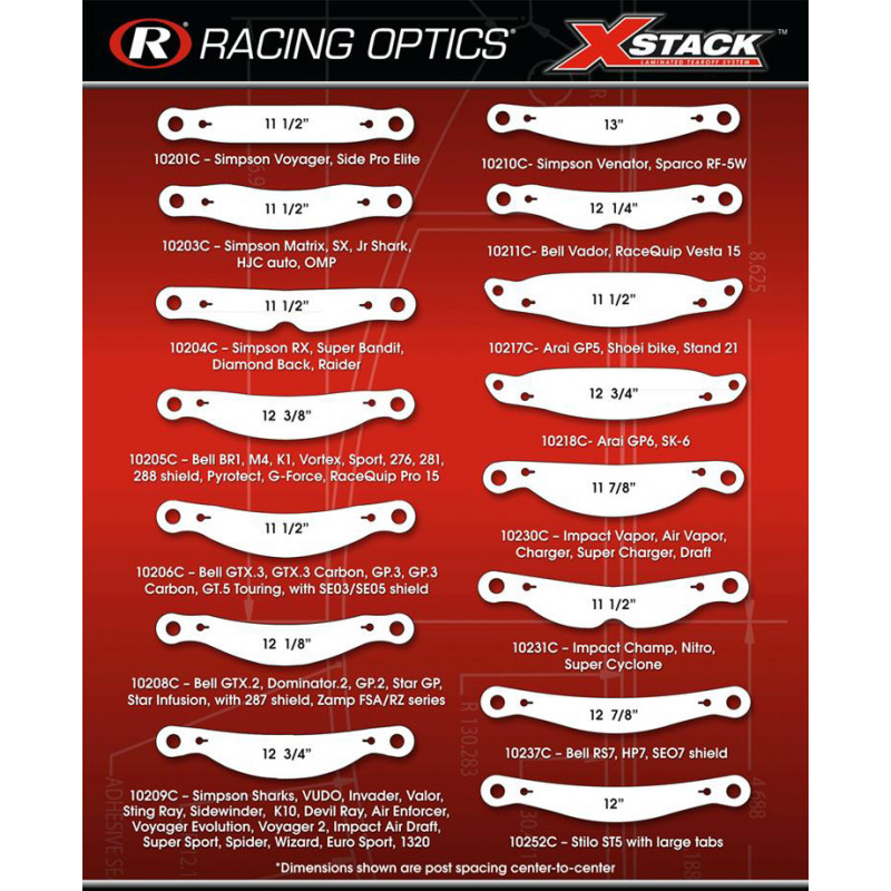 X Stack Tearoffs For Simpson 11 1 2 Quot Carolina Racing Supply