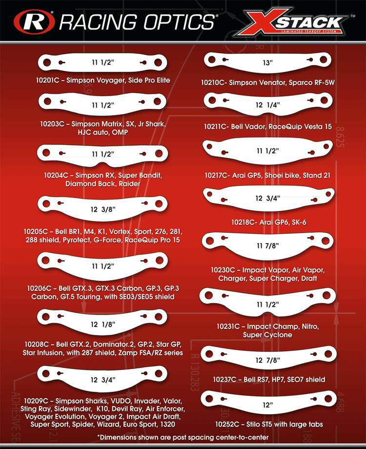 Racing Optics XStack 10 Tearoffs - Simpson Shark, VUDO, Invader, Valor, Sting Ray, Sidewinder, K10, Devil Ray, Air Enforcer, Voyager Evolution, Impact Air Draft, Super Sport, Spider, Wizard, Euro Sport Racing Optics XStack 10 Tearoffs - Simpson Shark, VUDO, Invader, Valor, Sting Ray, Sidewinder, K10, Devil Ray, Air Enforcer, Voyager Evolution, Impact Air Draft, Super Sport, Spider, Wizard, Euro Sport