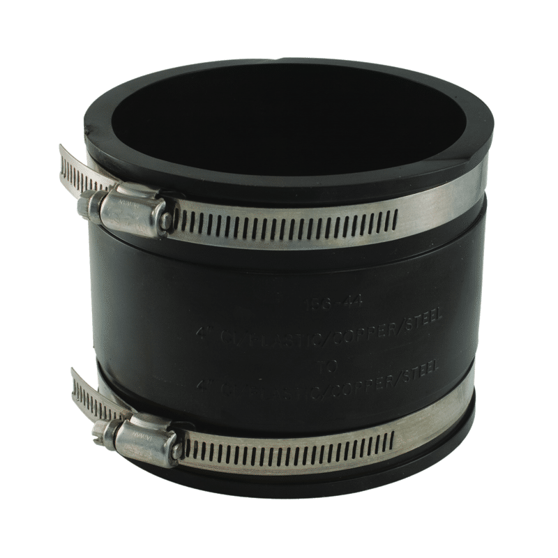 Flexible rubber pipe coupler with clamps sale