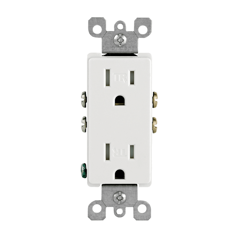 Tamper-Resistant Duplex Receptacle, 15 Amp, White Tamper-Resistant Duplex Receptacle, 15 Amp, White