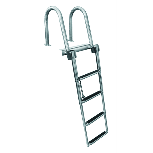 JIF 4 Step Pontoon Premium Stainless Rear-Entry Ladder