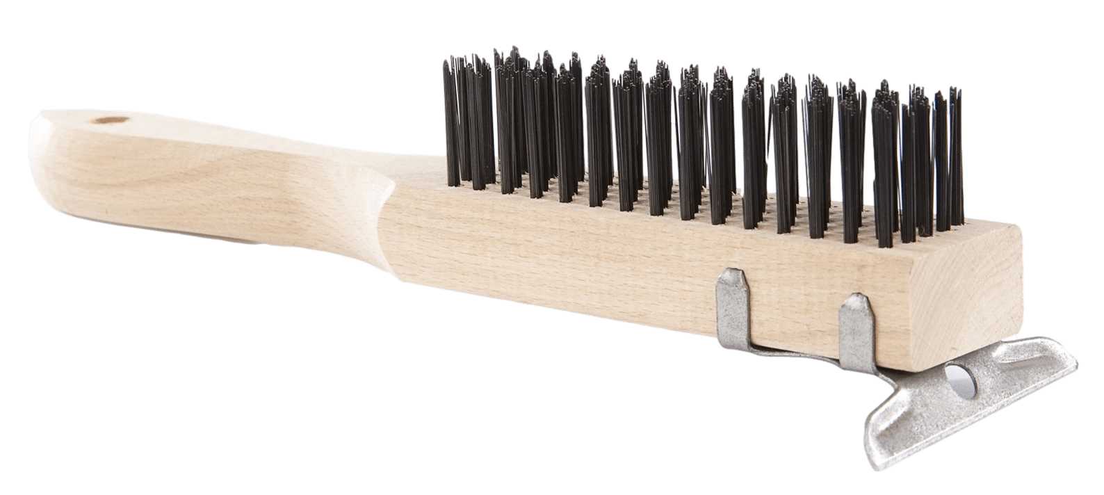WIRE BRUSH W/ SCRAPER LONG HANDLE