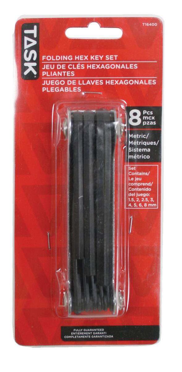 TASK METRIC HEX KEY SET 8PC