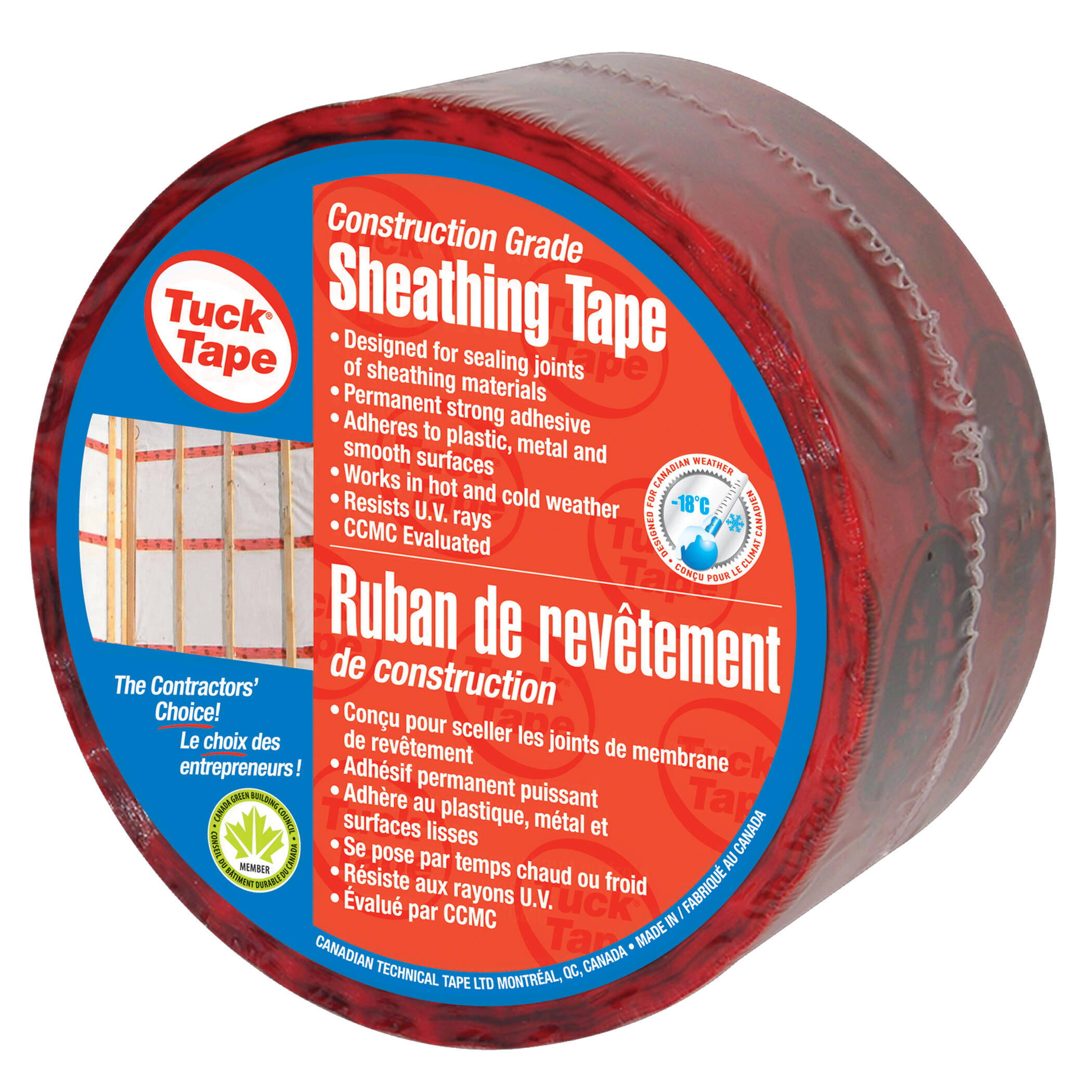 SHEATHING RED TUCK TAPE (60mmx55M)