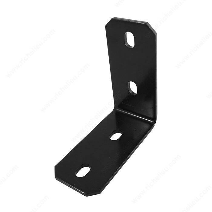 ADJ CORNER BRACE 5" X 5" FLT BLK