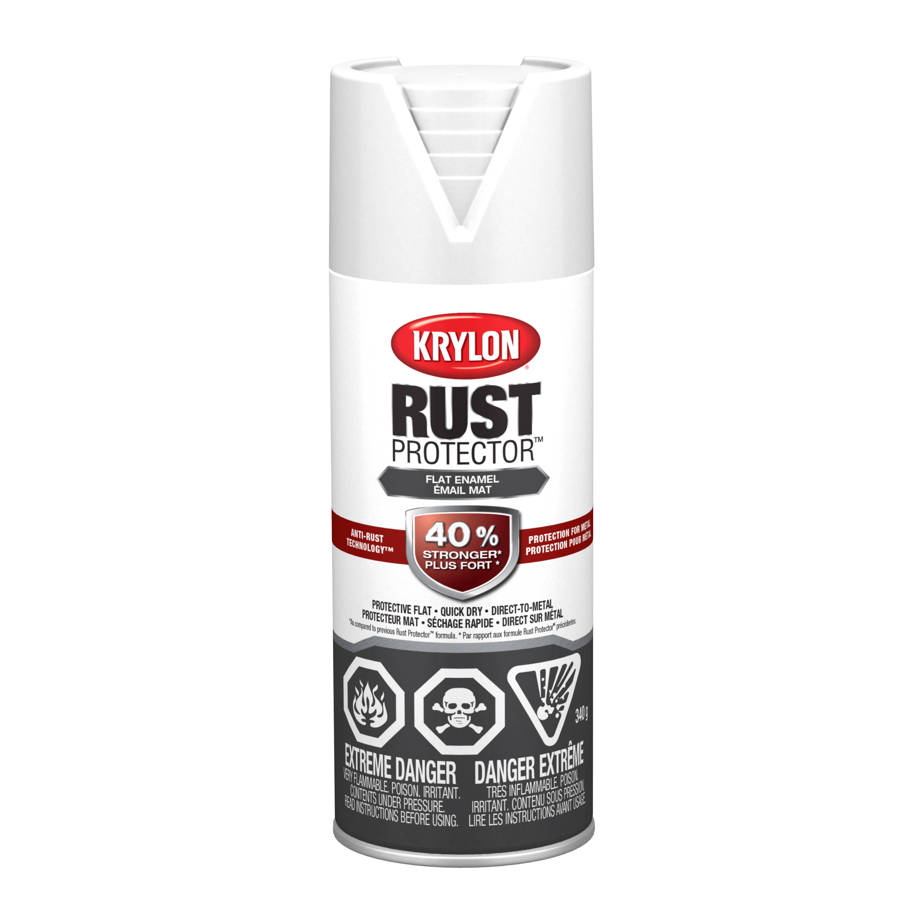 KRYLON FLAT WHITE 340G SPRAY
