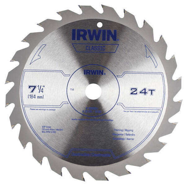 7-1/4" X 24T IRWIN CLASSIC BLADE