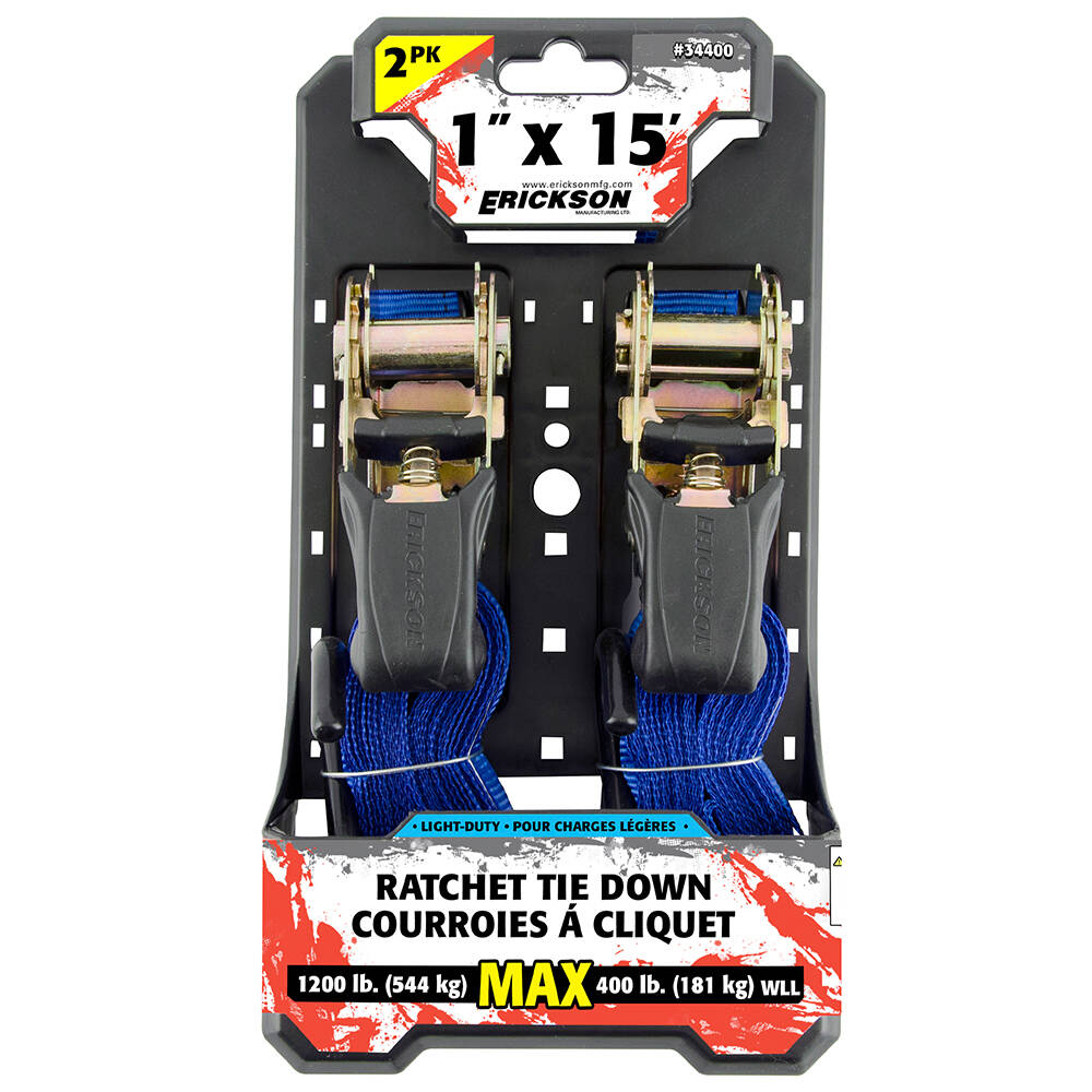 RATCHET 1" X 15' 1200LB 2PK