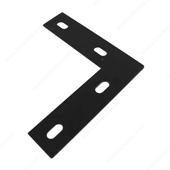 CORNER PLATE 6 X 6 X 1 1/4" FLT BLK