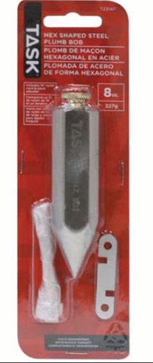 IRWIN HEX PLUMB BOB 8 OZ
