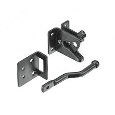 GATE LATCH SELF ADJUST BLACK