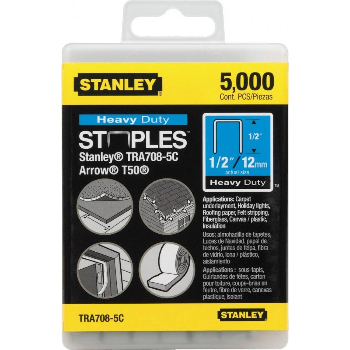 1/2" T50 STANLEY STAPLES (5000)