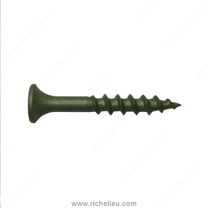 #8 X 1-1/2" FH CERAMIC GREEN (600)