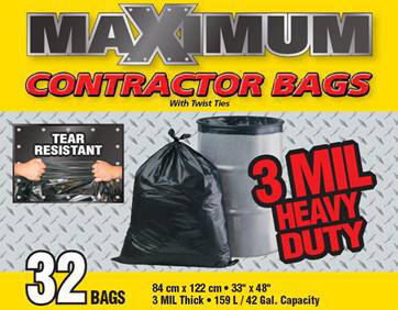 GARBAGE BAGS BLACK 3MIL (32)