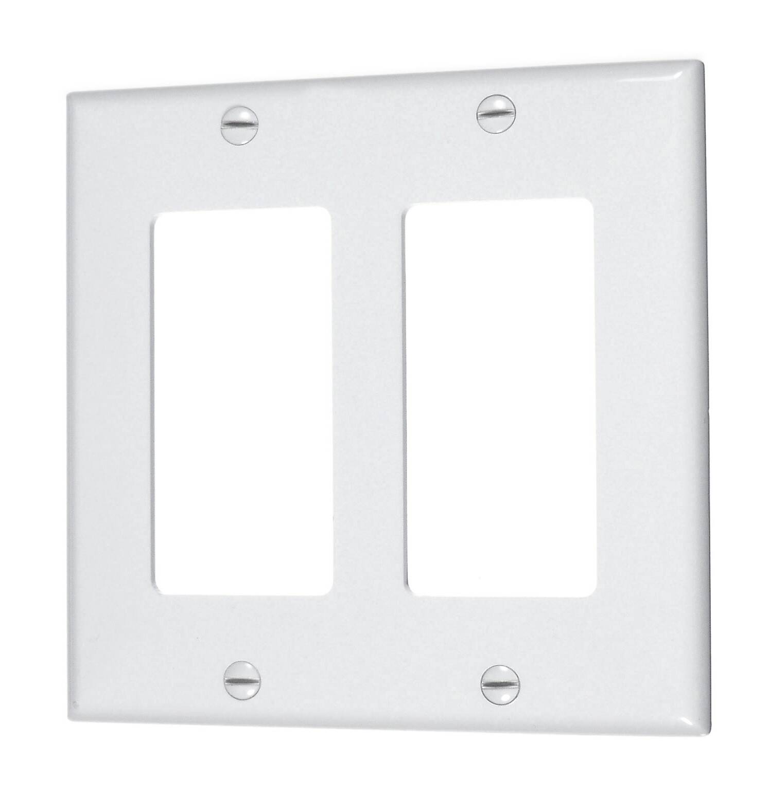 WHITE DECOR DOUBLE PLATE COVER