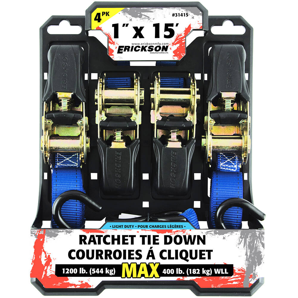 RATCHET 1" X 15' 1200LB 4PK