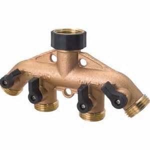 4 WAY BRASS HOSE SHUT OFF VALVE