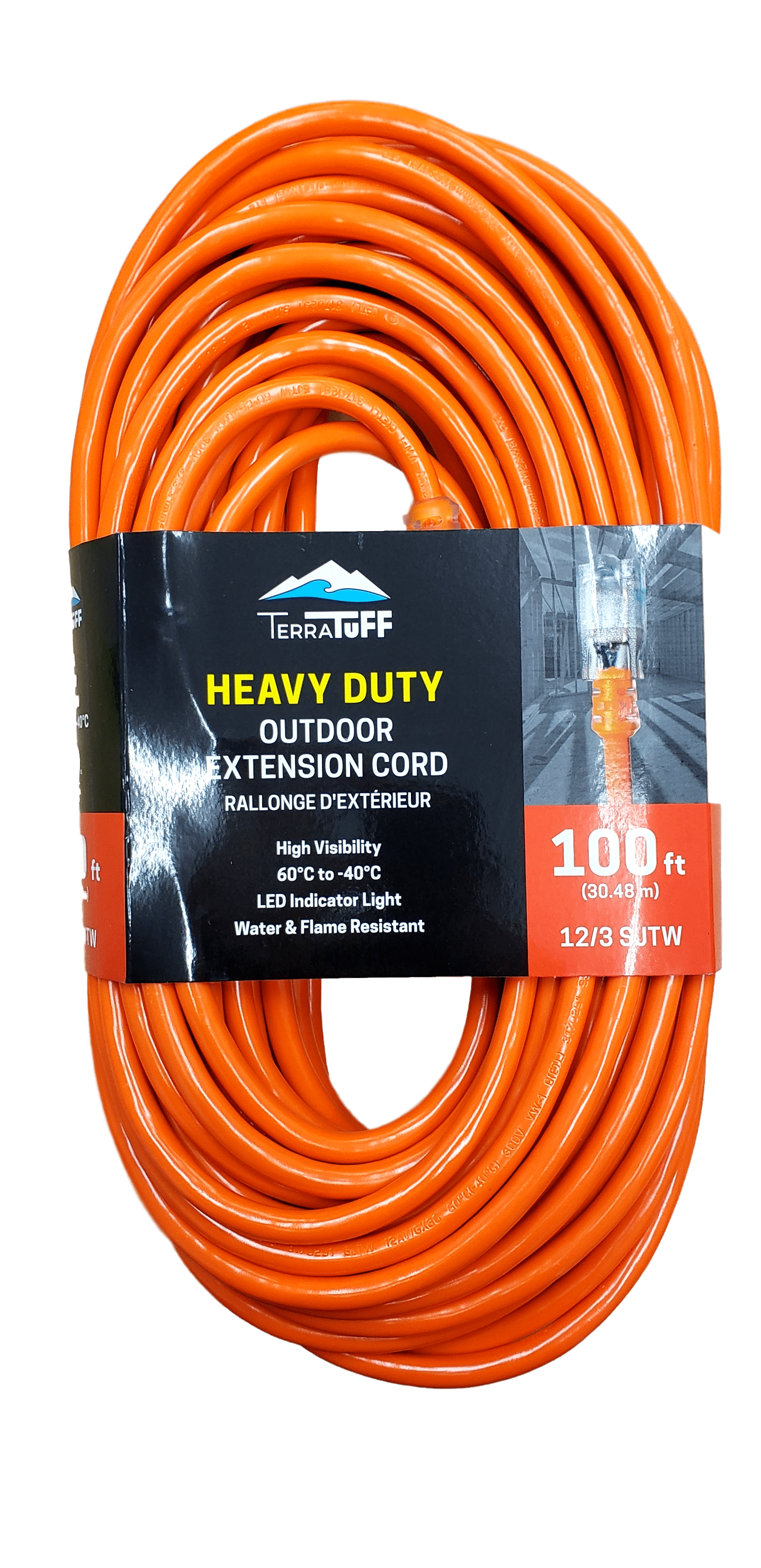 12/3 100' H.D. EXT CORD ORANGE