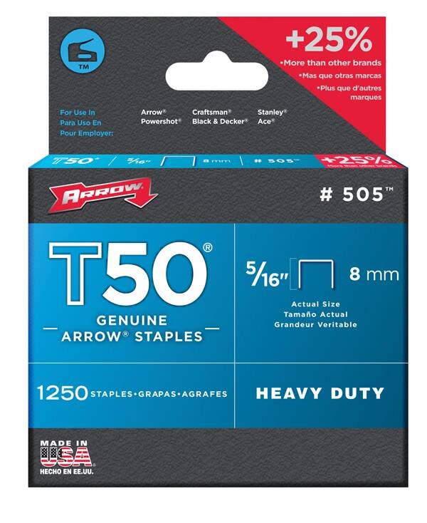 5/16" T50 ARROW STAPLES