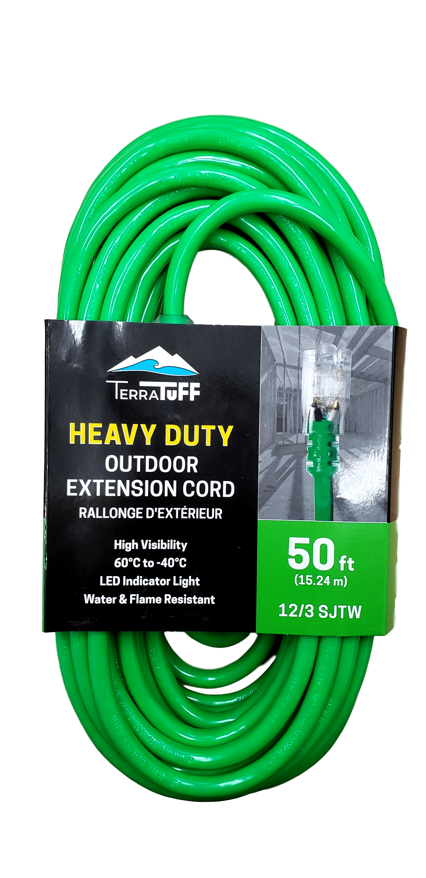 12/3 50' EXT CORD GREEN