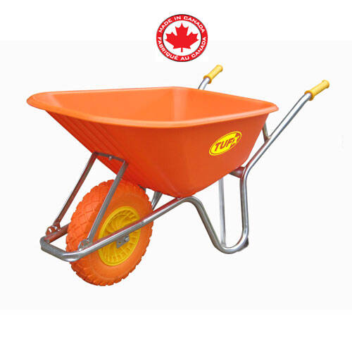 TUFX 6CF ORANGE POLY WHEELBARROW