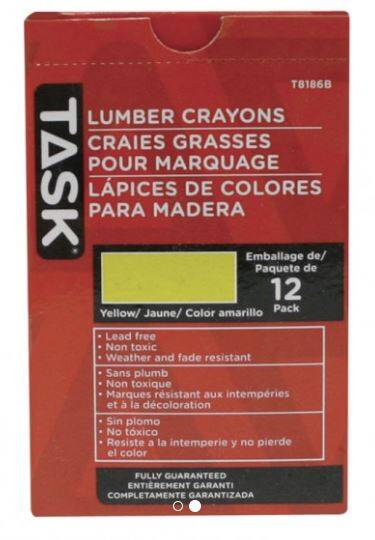 LUMBER CRAYON YELLOW