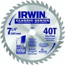 IRWIN CLASSIC SAW BLADE 7-1/4" X 40T