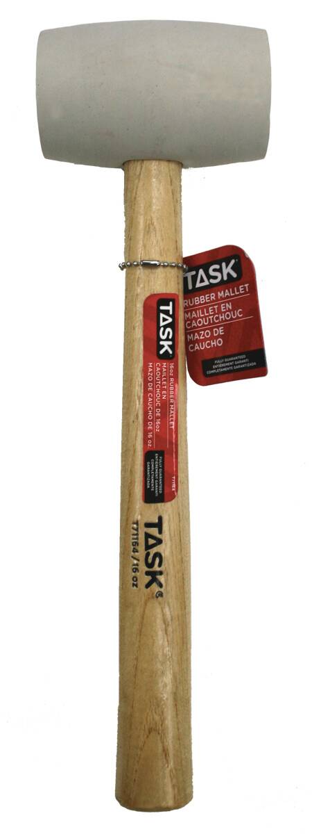 TASK WHITE RUBBER MALLET 16OZ