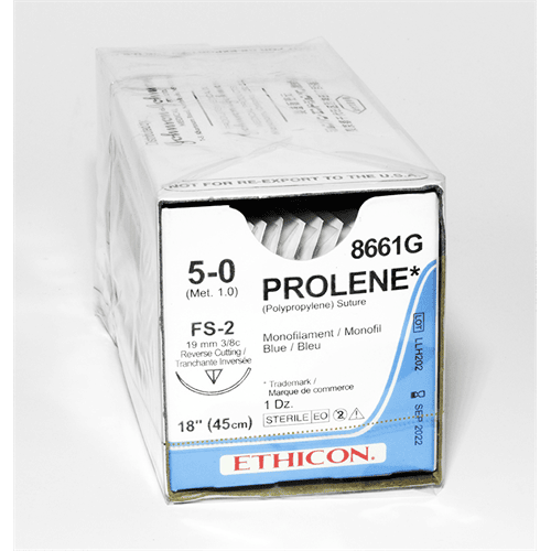 プロバイオセンス 5-0 Prolene polypropylene blue 18