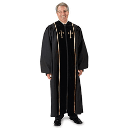 Embroidered Gold Crosses Pulpit Robes