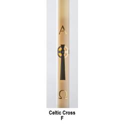 Oil Paschal Candles - Pre-Filled Canisters - Celtic Cross