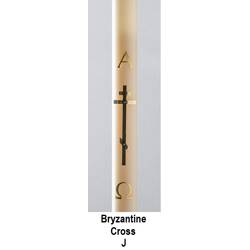 Oil Paschal Candles - Pre-Filled Canisters - Byzantine Cross