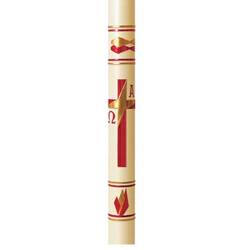 Red Virgin Mary Paschal Candle