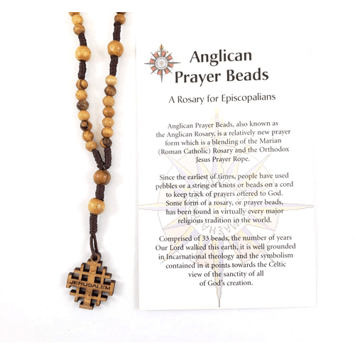 PRAYER BEADS ANGLICAN NATURAL WOOD Broughton Company