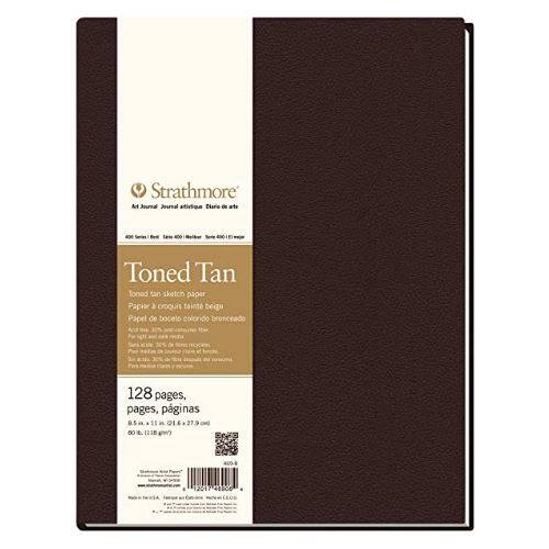 Strathmore 8.5 x 11 400 Series Sewn Bound Toned Tan Sketch Art Journal