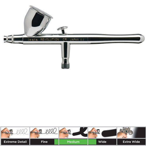 Iwata HP-CR Large Gravity Feed Revolution Series DUAL Action Airbrush
