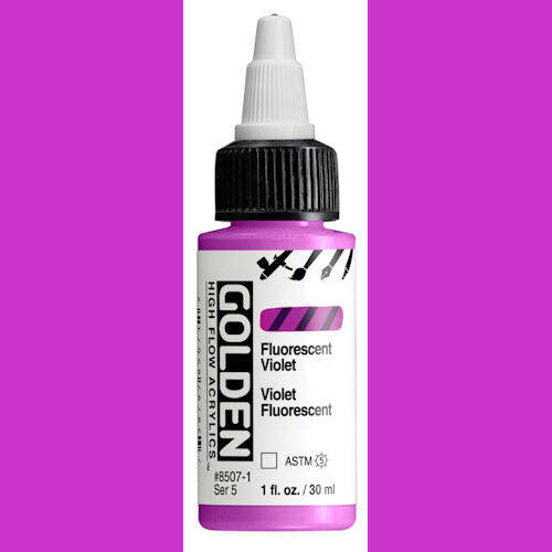 Golden High Flow Acrylics - Dioxazine Purple, 1 oz bottle