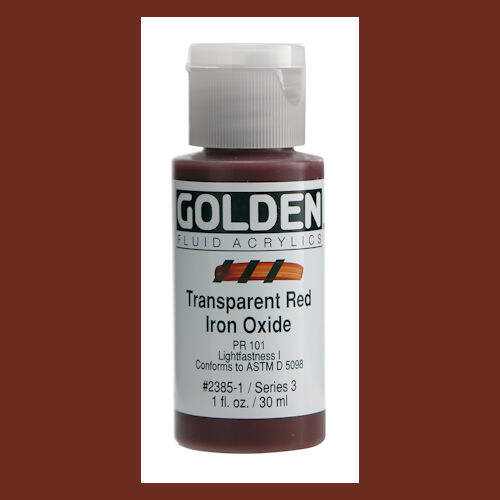Golden : High Flow : Acrylic Paint : 30ml : Transparent Red Iron