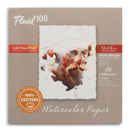 Fluid 100 Watercolor Paper - 9 x 12 Pad