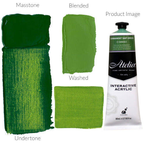 Chroma Atelier Interactive Artists Acrylic Permanent Sap Green 80