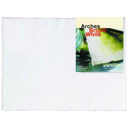 Arches Watercolor Paper - 22'' x 30'', Bright White, 300 lb, Hot Press,  Single Sheet