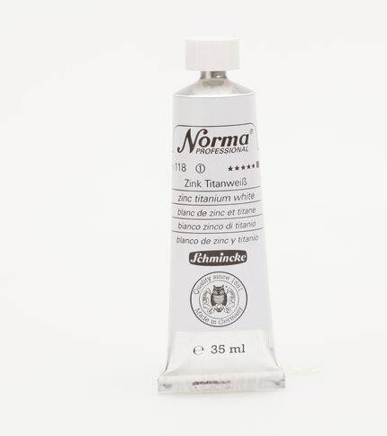 Schmincke Norma Professional Oil Paint - Titanium White, 120 ml, Tube