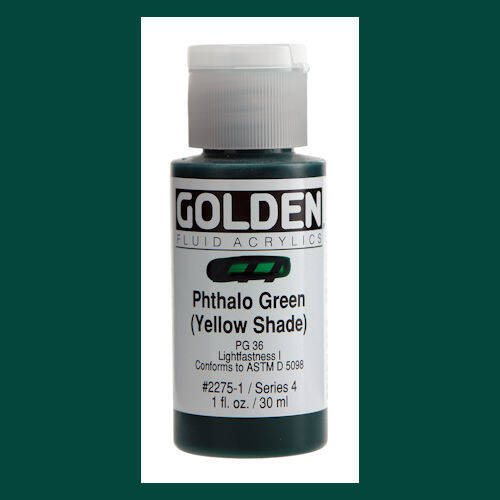 Golden Fluid Acrylic Paint, 4 oz,Turquois (Phthalo) 