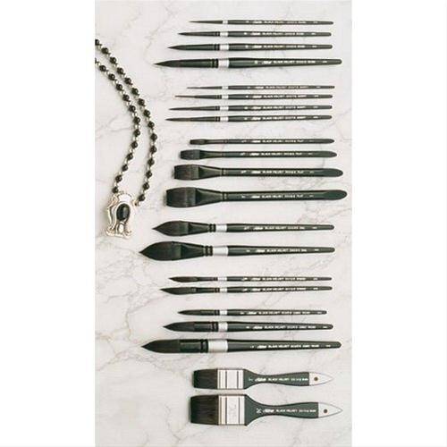 Silver Brush 3000S Black Velvet Short Handle Blend Brush, Round individual  brushes - Art By Masters