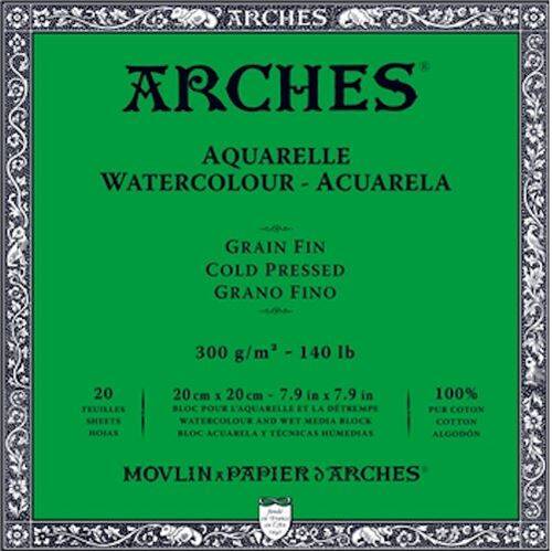 Arches 140lb Hot Press Block 12x16 20 sheets - Art and Frame of
