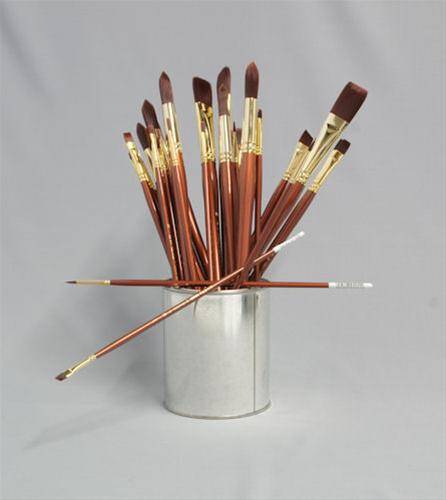 Testors 6-Color Model Paint Set & Brushes, Acrylic Flat Colors, 1/4 oz. ea.