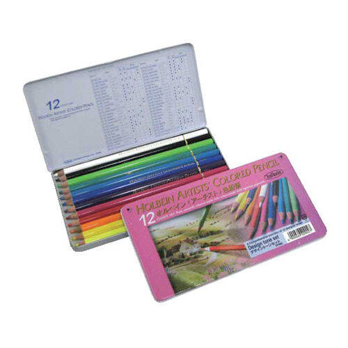 Holbein Artist Colored Pencil Cardboard Box Set of 100 - Assorted Colors