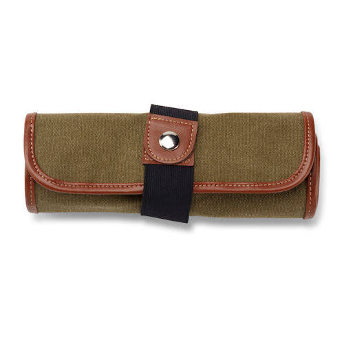 Canvas Roll Up Pencil Case Olive